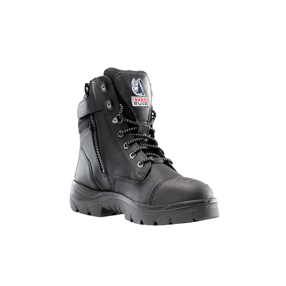 Steel Blue Mens Work Boots Southern Cross Zip GraphTEC™ Scuff S3 - BLACK - BIG Boots UK