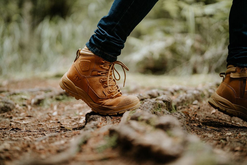 Hard Yakka Zip Sided Legend Work Boots - Wheat - BIG Boots UK