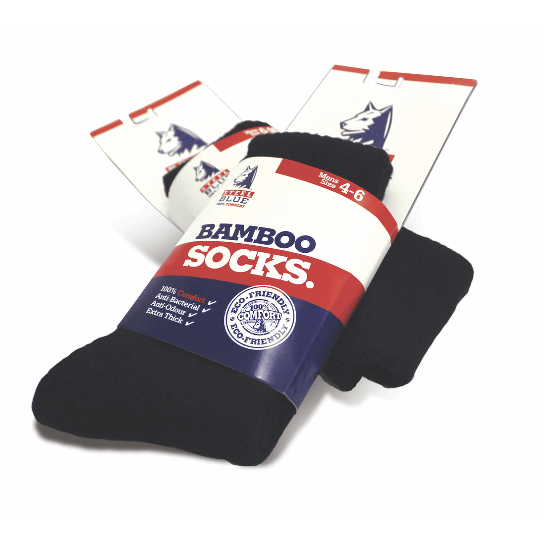 Steel Blue Bamboo Socks - BIG Boots UK