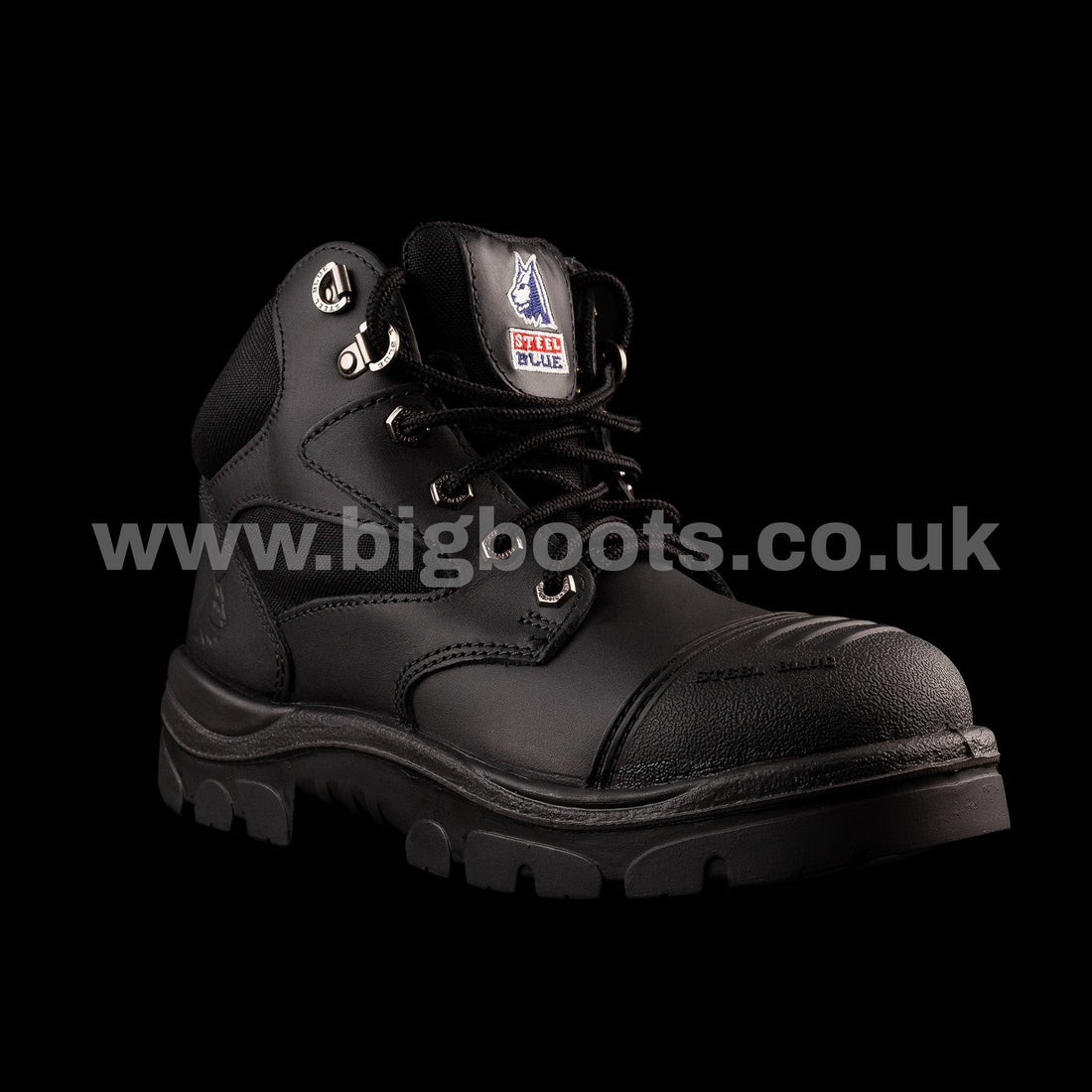 Steel Blue Mens Work Boots Parkes Zip Scuff S3 - Black - BIG Boots UK