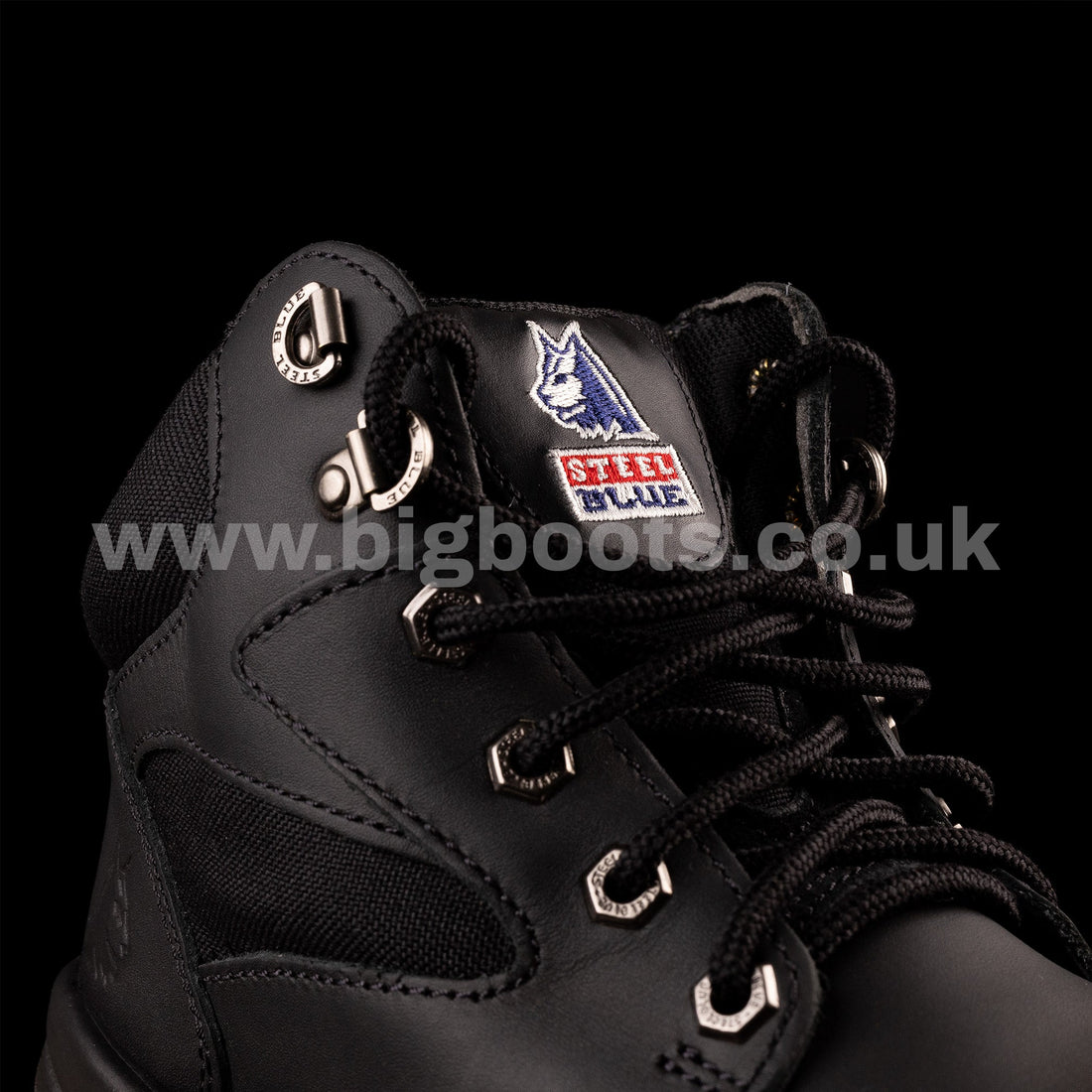 Steel Blue Mens Work Boots Parkes Zip Scuff S3 - Black - BIG Boots UK