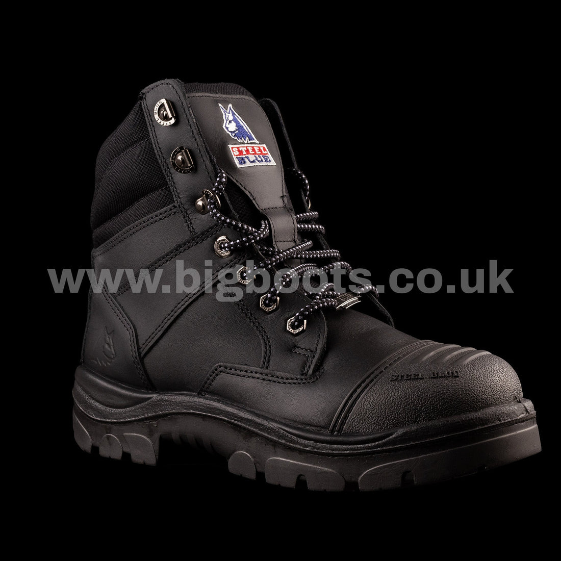 Steel Blue Mens Work Boots Southern Cross Zip GraphTEC™ Scuff S3 - BLACK - BIG Boots UK