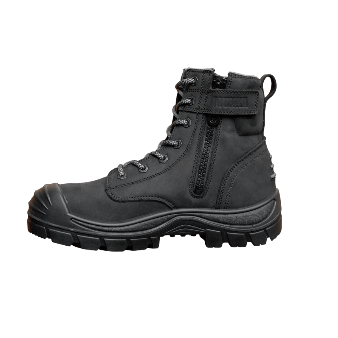 Munka Taurus Side Zip Work Boots - BLACK - BIG Boots UK