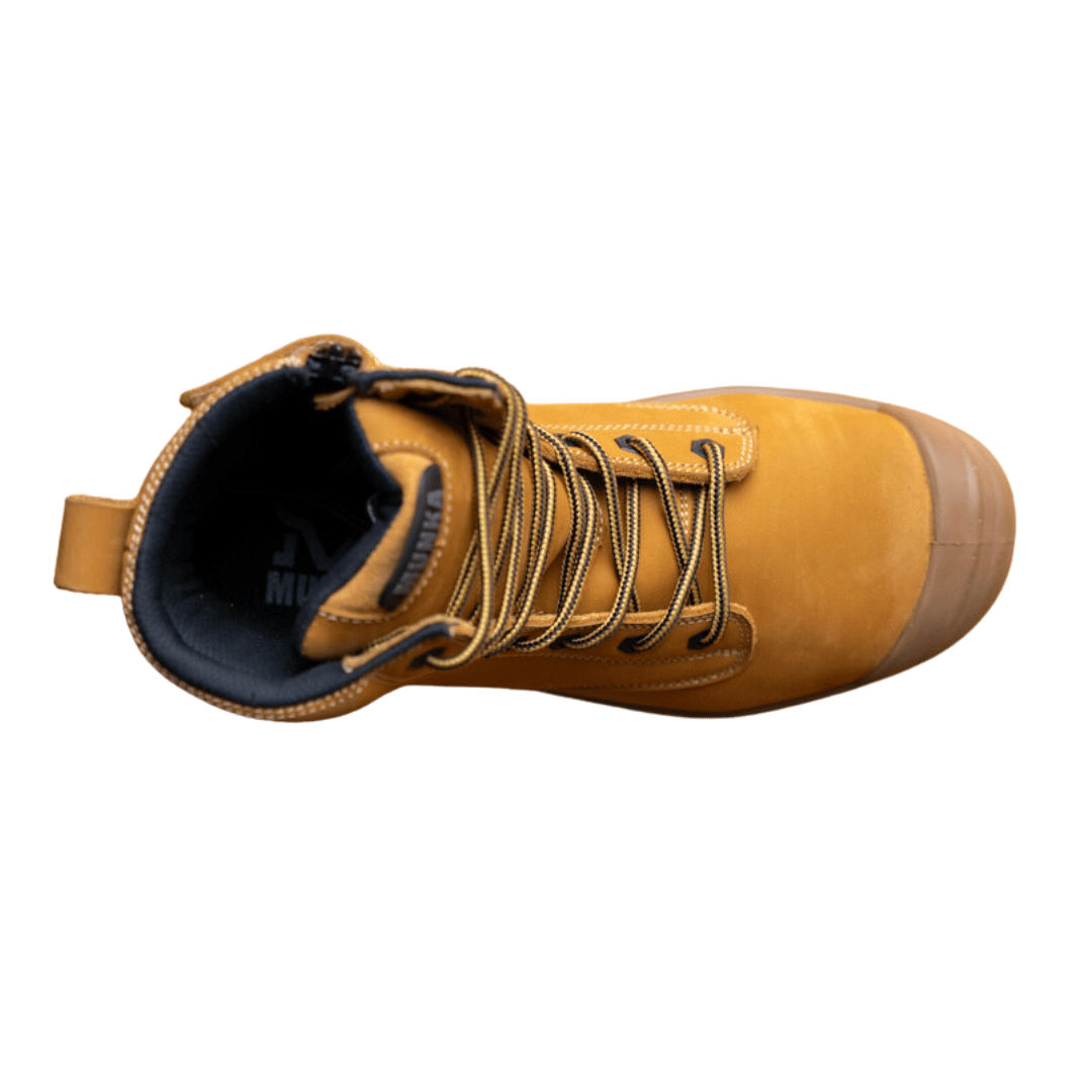 Munka Taurus Side Zip Work Boots - WHEAT - BIG Boots UK