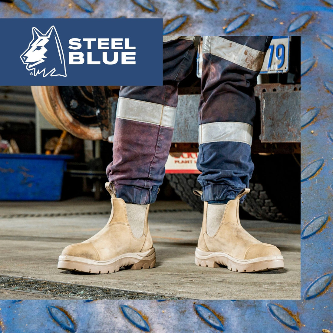 Steel Blue Hobart Scuff - SAND  Dealer Work Boots – BIG Boots UK