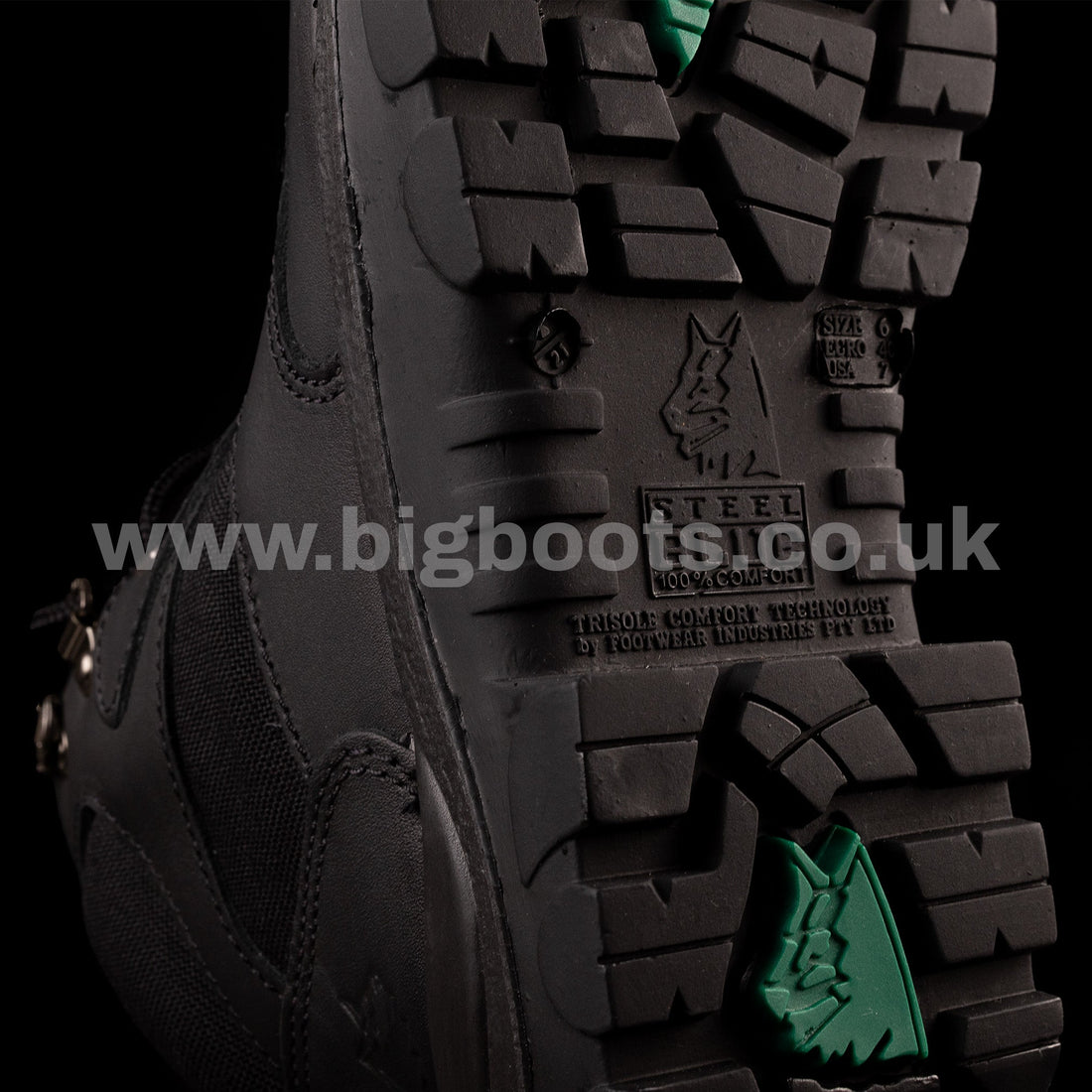 Steel Blue Mens Work Boots Parkes Zip Scuff S3 - Black - BIG Boots UK