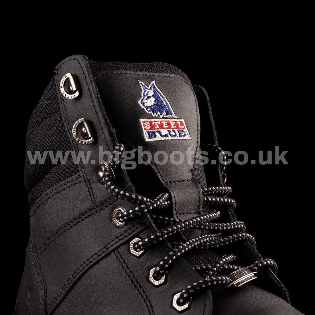 Steel Blue Mens Work Boots Southern Cross Zip GraphTEC™ Scuff S3 - BLACK - BIG Boots UK