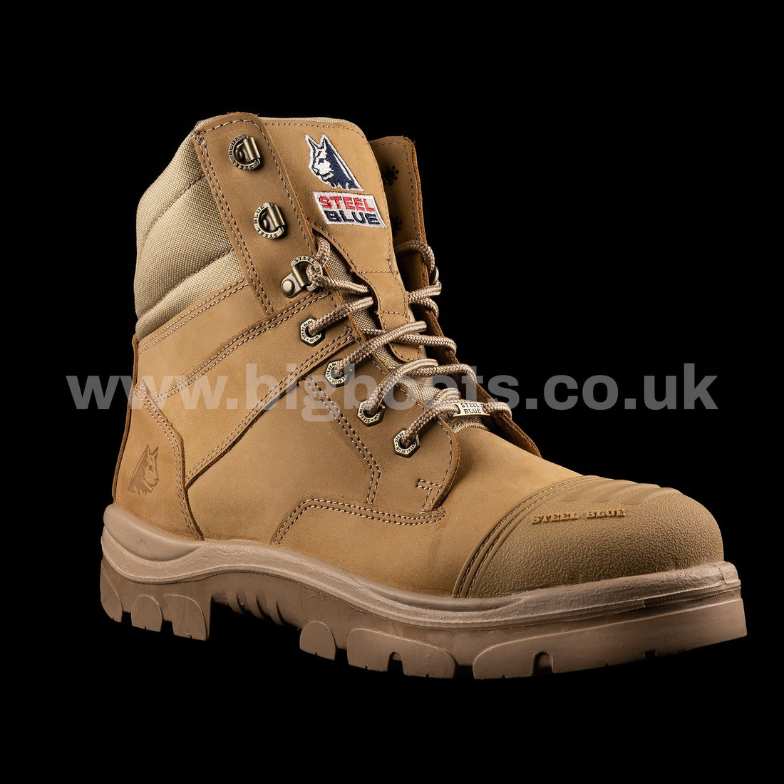 Steel Blue Mens Work Boots Southern Cross Zip S3 - SAND - BIG Boots UK