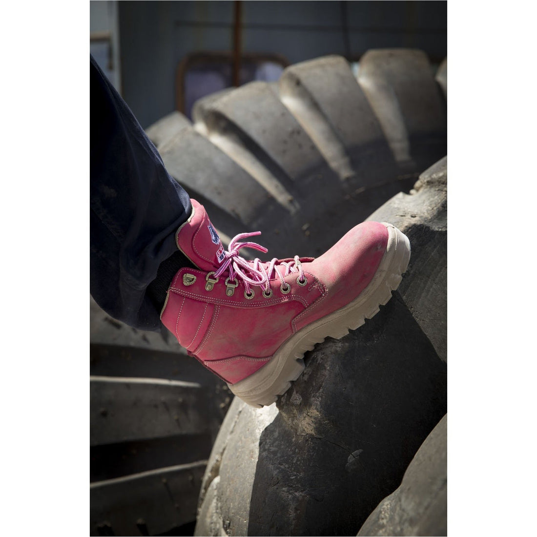 Steel Blue Women's Zip Sided Safety Boots Southern Cross S3 - PINK - BIG Boots UK